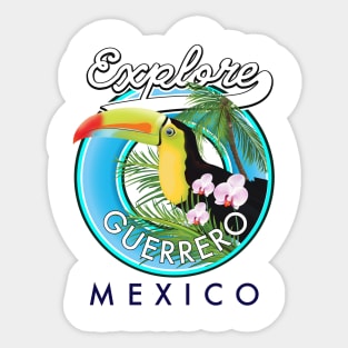 Explore Guerrero Mexico travel logo Sticker